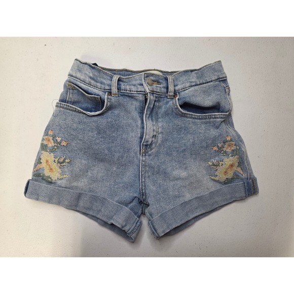 Signature by Levi Strauss & Co. Other - Signature Levi Strauss Girls Heritage Mom Shorts Light Wash Floral Embroidery 12